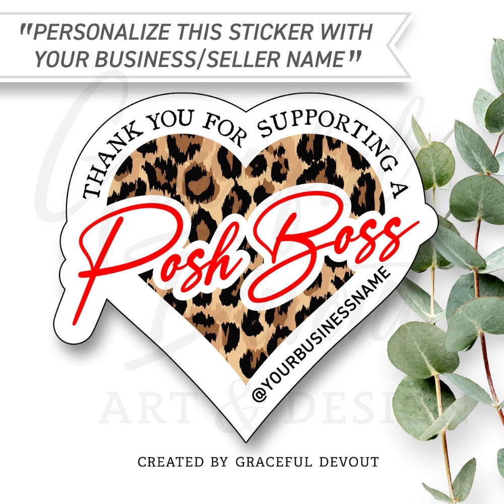 Thank You For Supporting A Posh Boss - 2" (inches) (96ct.) Stickers